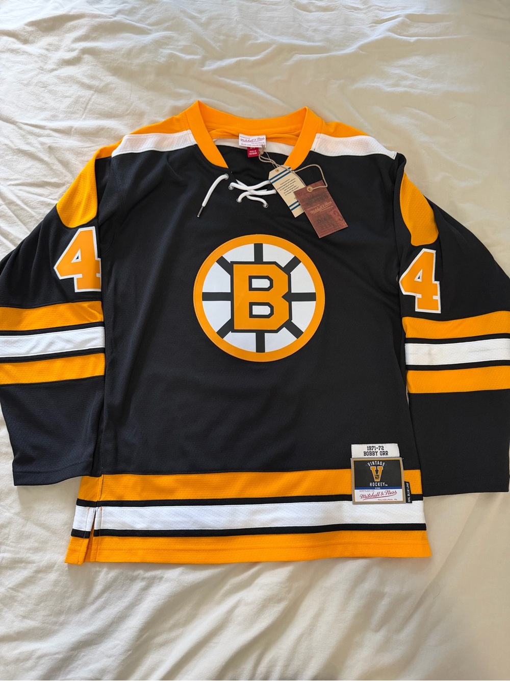 Mitchell & Ness Men's Boston Bruins Bobby Orr Black 1971-72 Power Play Jersey